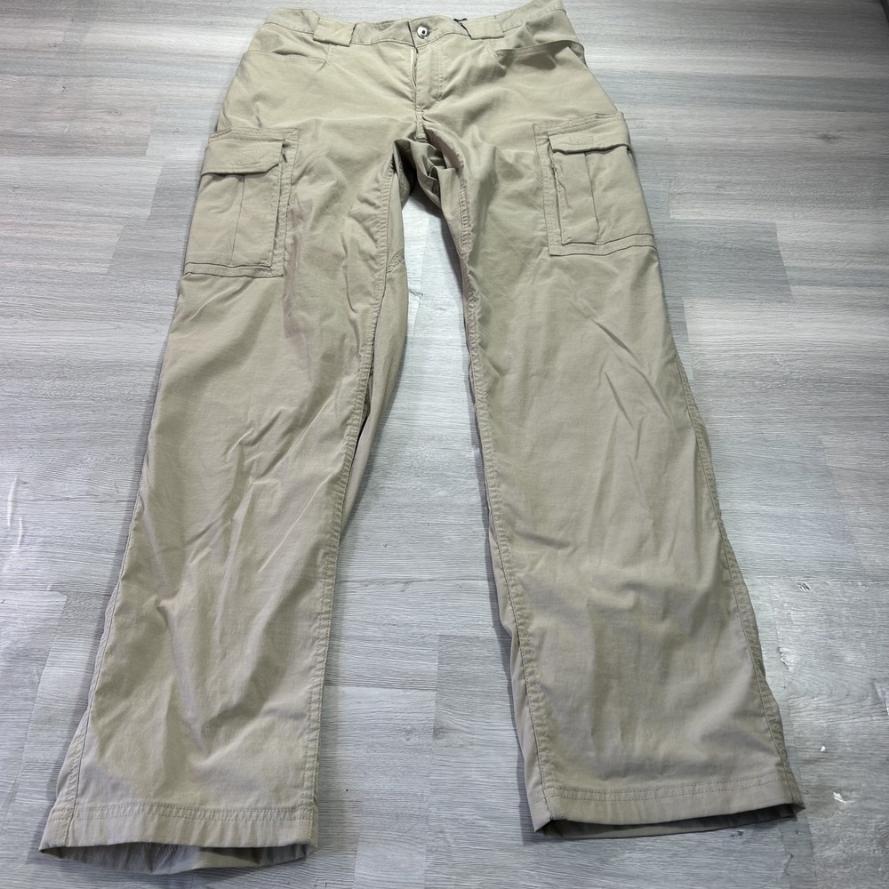 Duluth Trading Co Pants Mens 36x34 Beige Nylon Cargo Relaxed Fit Casual Outdoor